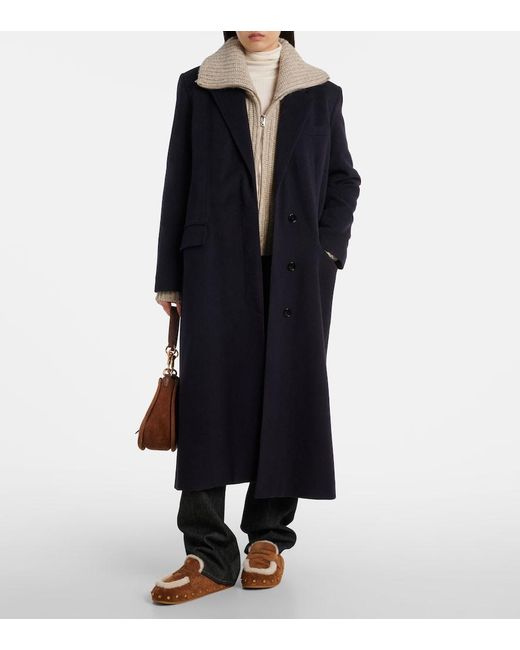 Veronica Beard Brown Fenix Shearling-Lined Suede Mules