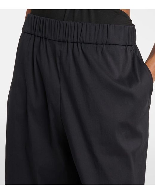 Max Mara Blue Weite High-Rise-Hose Rio