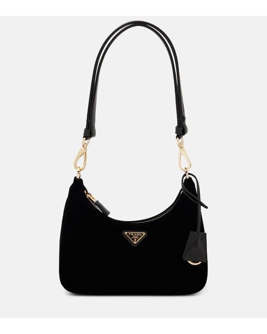 Prada Black Schultertasche Re-Edition Small
