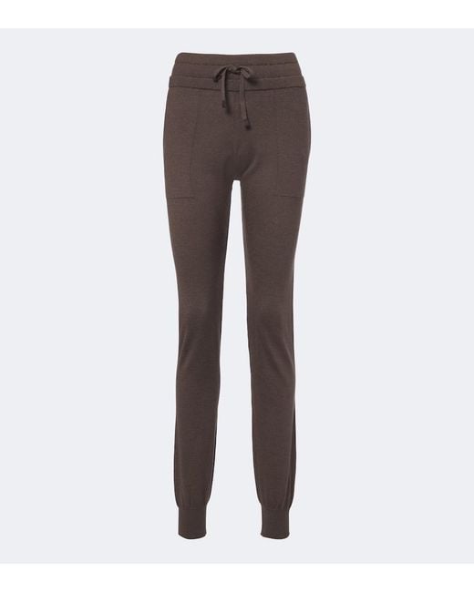 Tod's Brown Cashmere And Silk Sweatpants