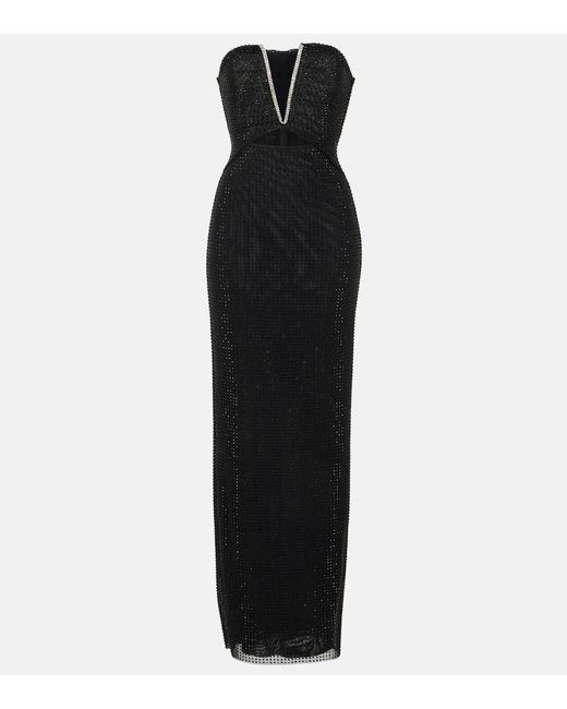 Self-Portrait Black Robe Mit Kristallen