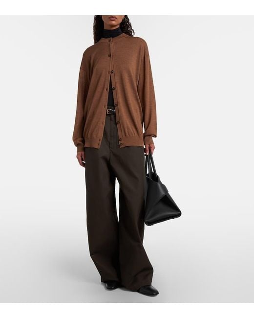Tod's Brown Virgin Wool Cardigan