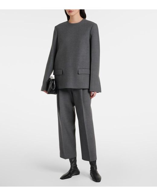 Totême Gray Round-Neck Top