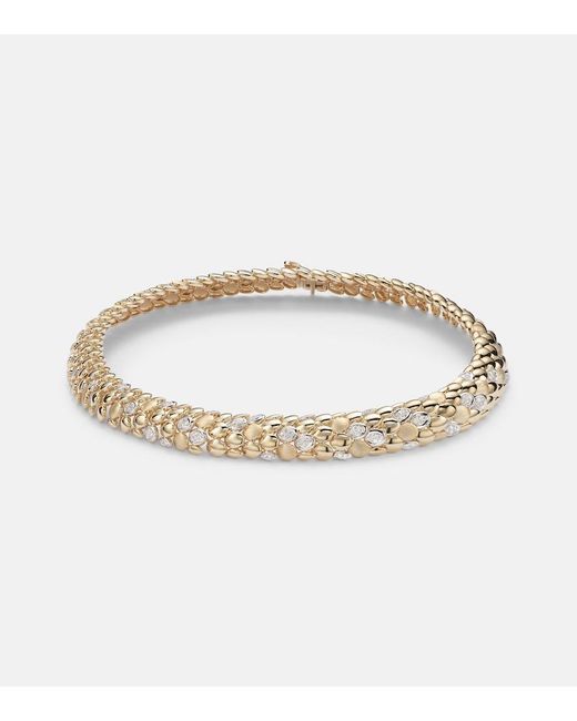 Rainbow K Metallic Halskette Blossom Aus 14Kt Gelbgold Mit Diamanten