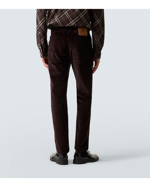 Burberry Schmale Hose Aus Baumwoll-Cord in Black für Herren