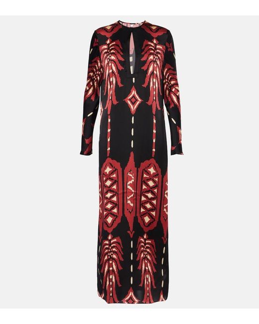 Johanna Ortiz Red Printed Silk Tunic