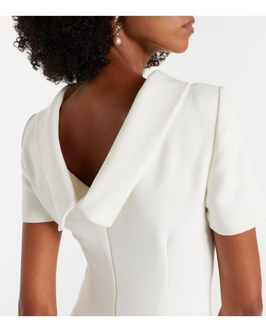 Roland Mouret White Crepe Cocktail Dress