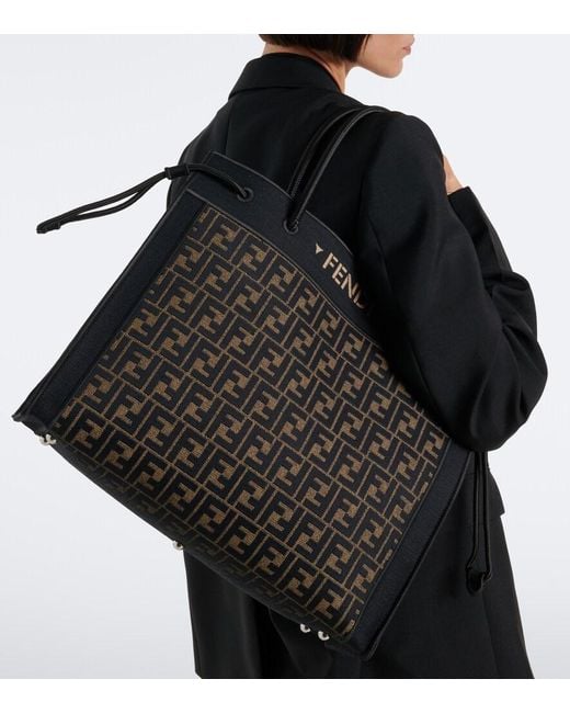 Fendi Black Magic Large Canvas Shopper