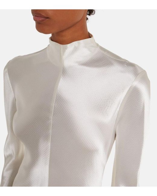 FFORME White Mila Satin Maxi Dress