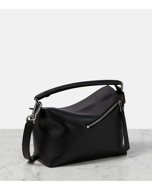 Loewe Black Puzzle Edge Small Leather Top-Handle Bag