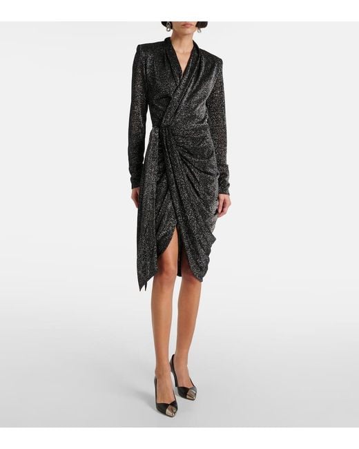 Isabel Marant Black Wickelkleid Cleora