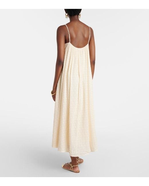 Eres Natural Confidentielle Silk And Cotton Midi Dress