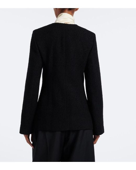 Rohe Black Knitted Wool-Blend Cardigan