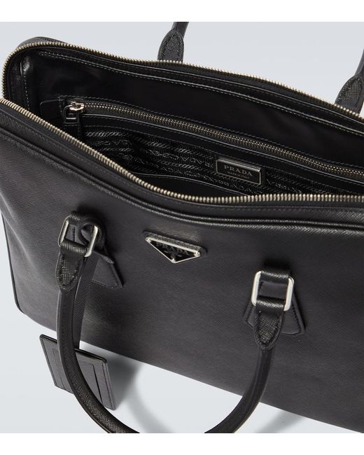 Porte-Documents En Cuir Prada pour homme en coloris Black