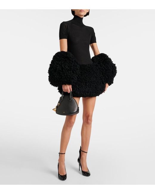 Alaïa Black Dome 25 Leather Tote Bag