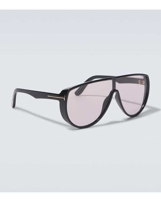 Tom Ford Brown Achilles Aviator Sunglasses for men