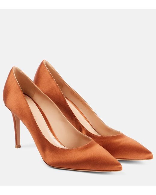 Gianvito Rossi Brown Pumps Gianvito 85 Aus Satin