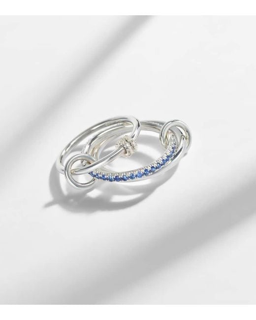 Spinelli Kilcollin White Ring Raneth Aus Sterlingsilber Mit Diamanten Und Saphiren