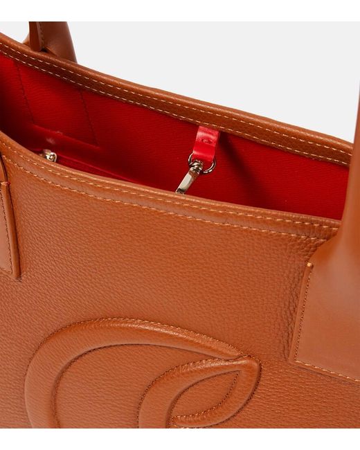 Christian Louboutin Brown Schultertasche By My Side Large aus Leder