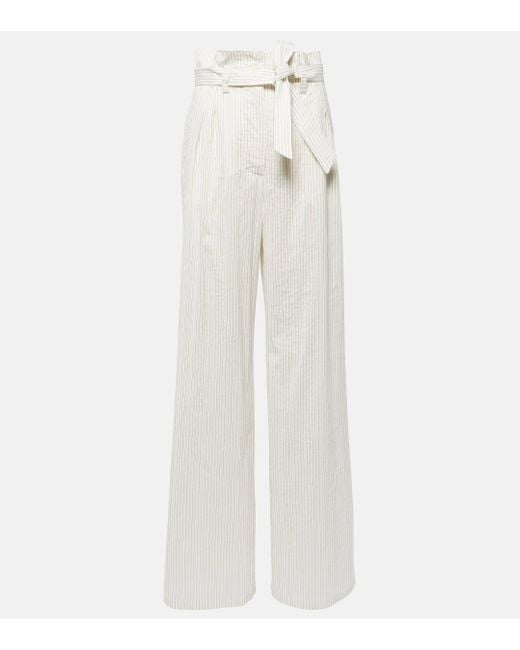 Pantalon ample Xero en coton et soie Max Mara en coloris White