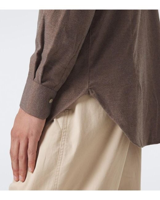 Camicia di Kiton in Brown da Uomo
