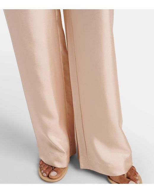 Rohe Natural Silk Twill Wide-Leg Pants