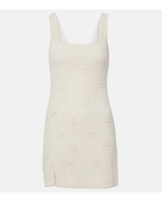 Staud Natural Le Sable Beaded Minidress