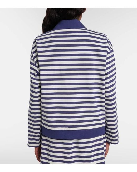 Posse Blue Haisley Striped Cotton Polo Shirt