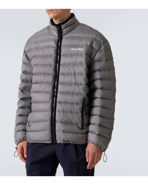 Chaqueta De Plumas Con Paneles Miu Miu de hombre de color Gray