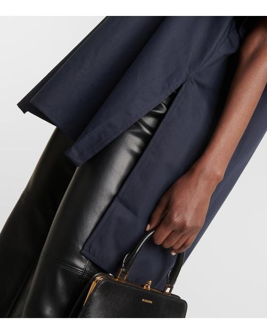 Co. Blue Oversized Tton And Silk T-Shirt