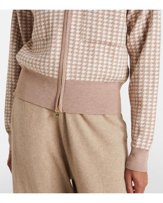 Varley Brown Ablett Houndstooth Jacquard Jacket