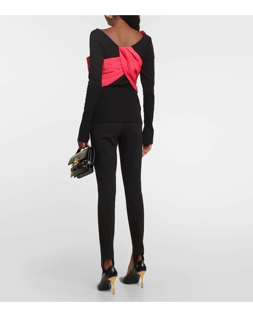 Top De Jersey Con Lazo Balmain de color Pink