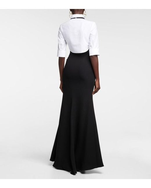 Valentino Black Silk Maxi Skirt