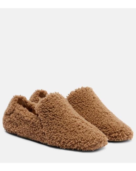 Le Monde Beryl Brown Orlando Shearling Slip-On Shoes
