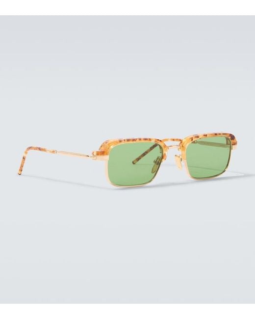 Jacques Marie Mage Green Comanche Rectangular Sunglasses for men