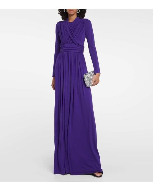 Vestido de fiesta drapeado Giambattista Valli de color Purple