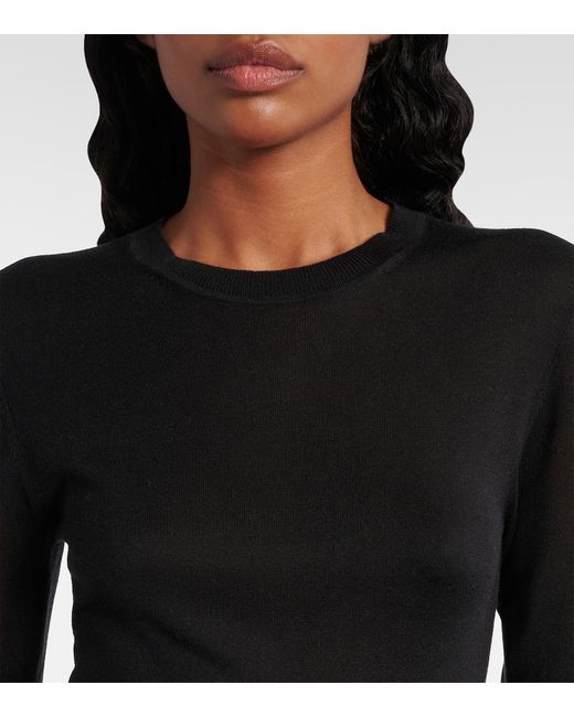 Totême  Black Silk-Blend Maxi Dress