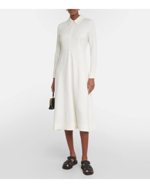 Co. White Pleated Shirt Dress