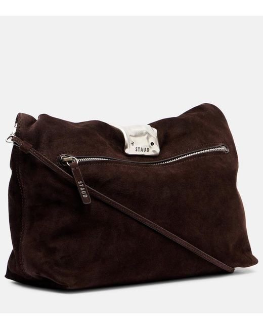 Staud Black Cuff Suede Clutch