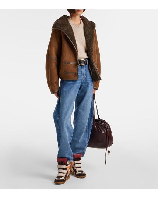 Isabel Marant Multicolor Bekett Suede And Leather Wedge Sneakers