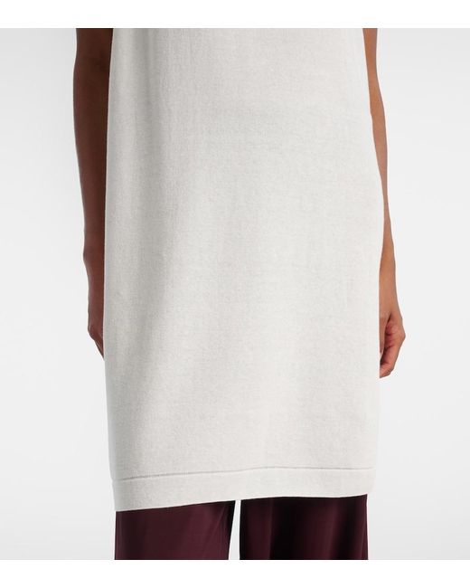 Alaïa White Cotton And Wool-Blend Tunic