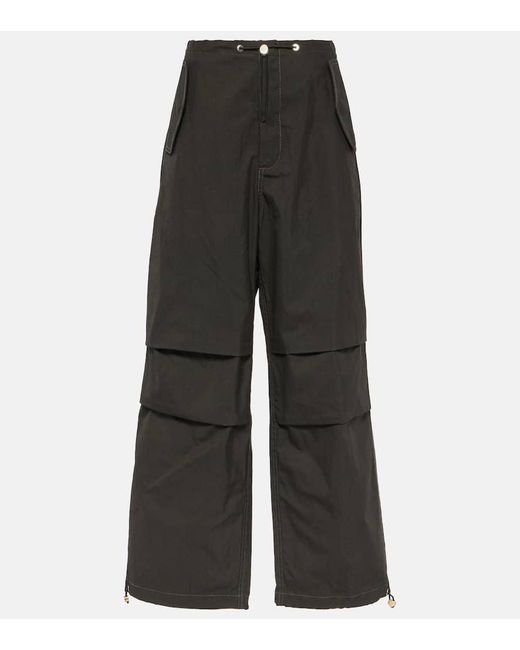 Pantalones anchos de mezcla de algodon Dion Lee de color Gray