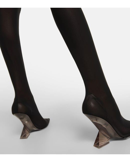 The Attico Black Cheopissima Thigh High 105 Boots