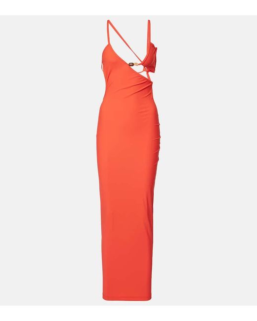 Christopher Esber Red Embellished Maxi Dress