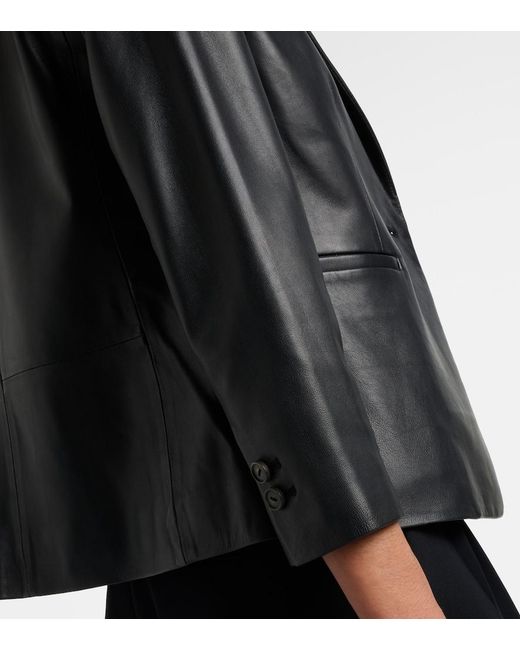 Vince Black Leather Blazer