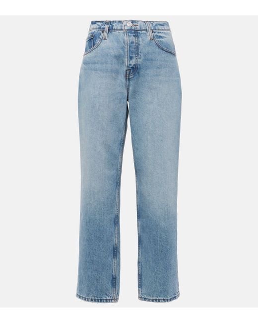FRAME Blue The Slouchy Straight Straight Jeans