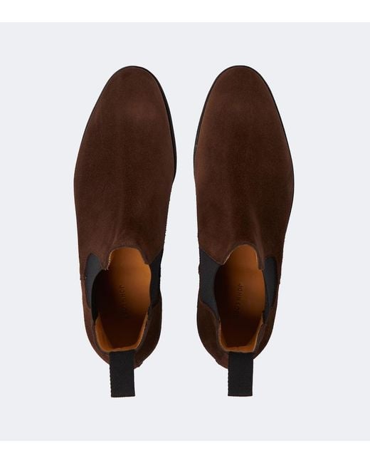 John Lobb Brown Lawry Suede Boot for men