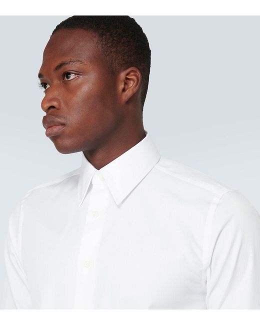 Camicia in cotone di Canali in White da Uomo