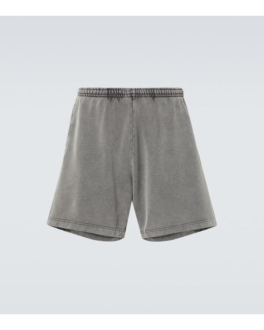 Acne Gray Cotton Jersey Shorts for men