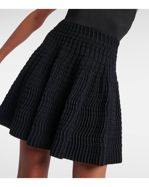 Minifalda de tiro alto Alaïa de color Black